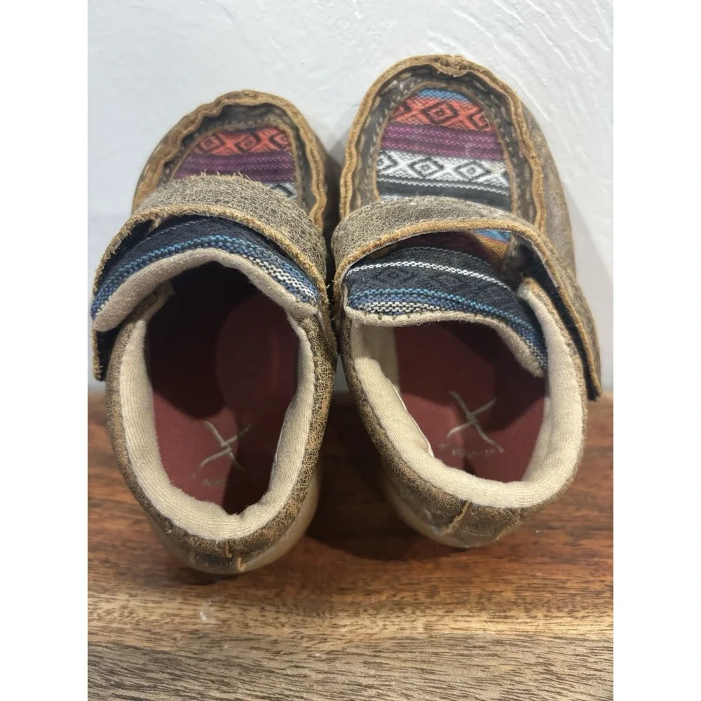Twisted X Baby Shoes Toddler Bomber Serape Driving Moc Leather 4M Western Cowboy